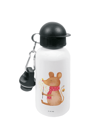 Mr. & Mrs. Panda Kindertrinkflasche Maus Weihnachten ohne Spruch in Weiß