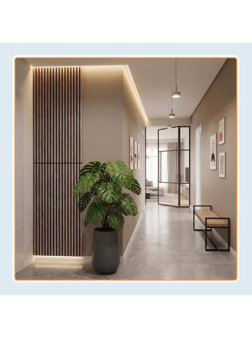 relaxdays 4 x Akustikpaneele in Natur - (B)60 x (H)120 cm