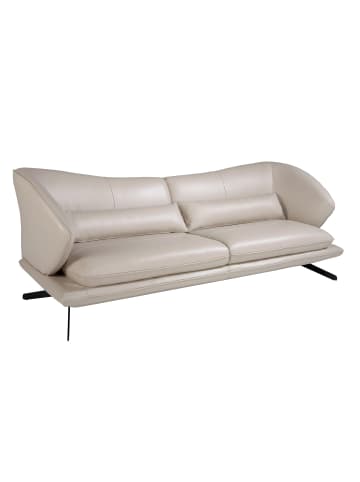 Angel Cerdá Sofa 6146 in Taupe Grau/Schwarz – (B)230 x (T)90 x (H)85 cm