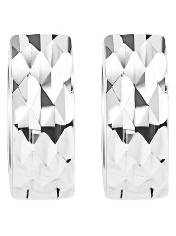 Adeliás Damen Ohrringe – Klappcreole aus 925 Silber in silber