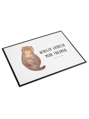 Mr. & Mrs. Panda Schreibunterlage Otter Muschel mit Spruch in Weiß