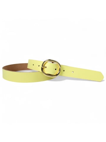 FRONHOFER Damengürtel goldene Schnalle in Lemon