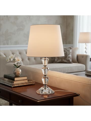 relaxdays Tischlampe in Weiß - (H)40,5 x Ø 23 cm