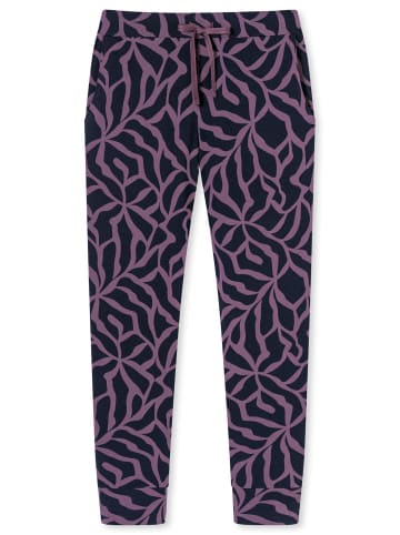 Schiesser Pyjamahose Mix & Relax in dunkelblau, pflaume