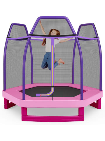 COSTWAY Trampolin ab 3 Jahre in Rosa