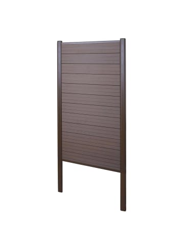 MCW WPC-Sichtschutz Savoie, Basiselement schmal, 100cm braun
