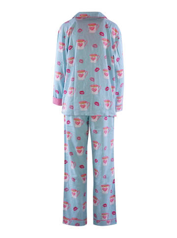 P.J. Salvage Pyjama Flanells in Blau