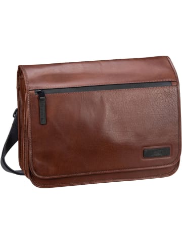 Jost Umhängetasche Malmö Shoulder Bag Flap L in Cognac