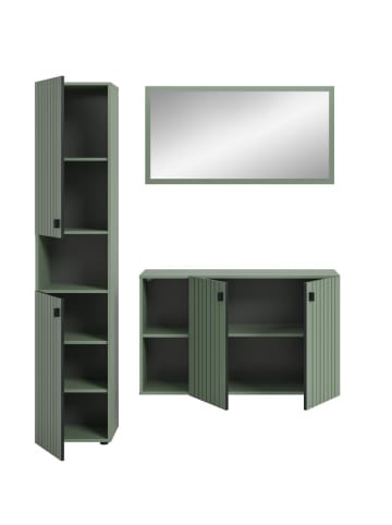 ebuy24 Garderobenmöbel Station Staubgrün 161 x 37 cm