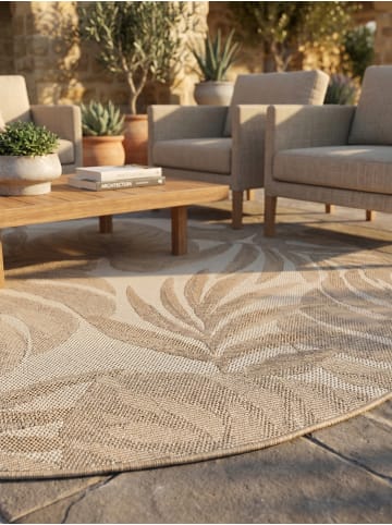 KADIMA DESIGN Outdoorteppich Boho Wetterfest UV-beständig Waschbar in Beige