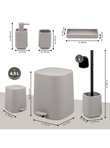 eluno Bad-Accessoires Set VALONA 5tlg. ca. 21 x 25,5 x 21 cm (B/H/T)