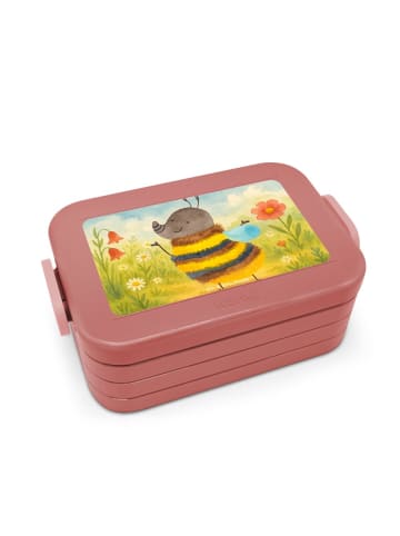 Mr. & Mrs. Panda Bento Box Hummel flauschig Design ohne Spruch in Rot Pastell