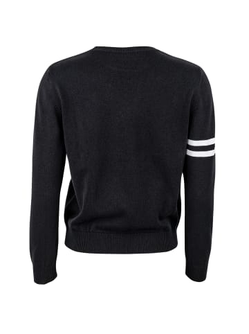 Roberto Geissini Strickpullover Strass-Totenkopf Schwarz