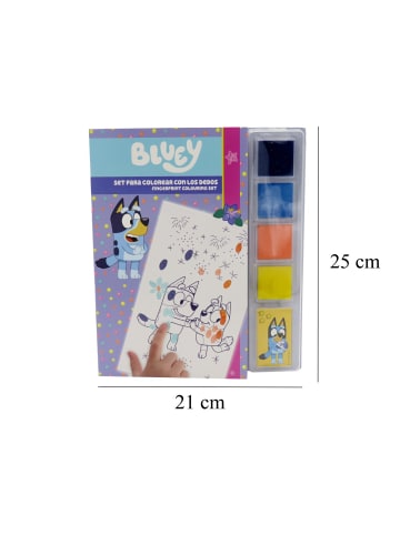 Bluey Fingerfarben Malset Ausmalbuch mit Farben und Vorlagen