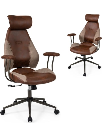 COSTWAY Ergonomischer Bürostuhl in Braun