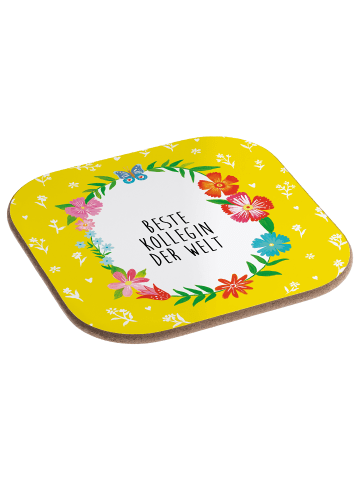 Mr. & Mrs. Panda Tassenuntersetzer Kollegin mit Spruch in Weiß