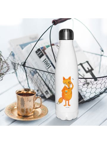 Mr. & Mrs. Panda Isolierte Trinkflasche Fuchs Lord ohne Spruch in Weiß