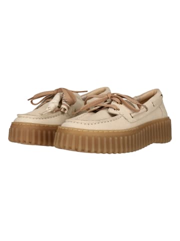 Clarks Schnürschuhe Torhill Boat in 1226B Cream Nubuck