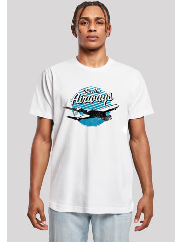 F4NT4STIC T-Shirt Pan Am Airways Retro Plane Take Off in weiß