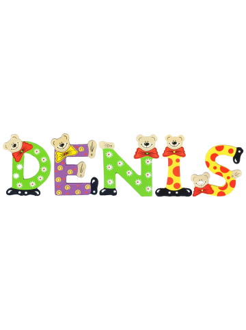 Playshoes Deko-Buchstaben "DENIS" in bunt