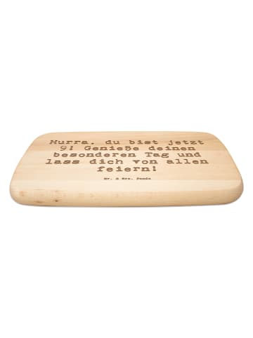 Mr. & Mrs. Panda Schneidebrett Spruch 9. Geburtstag Freude mit S... in Transparent