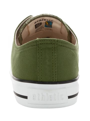 ethletic Sneaker Fair Trainer White Cap Lo Cut in camping green just white