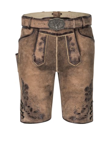 Nübler Lederhose kurz Max in Hellbraun