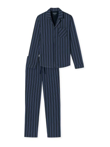 Schiesser Pyjama Selected Premium in Dunkelblau