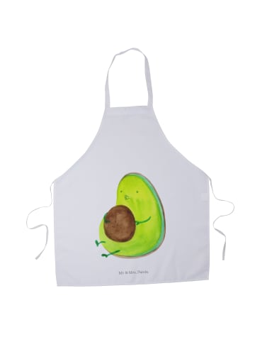 Mr. & Mrs. Panda Schürze Avocado Pfeifen ohne Spruch in Weiß