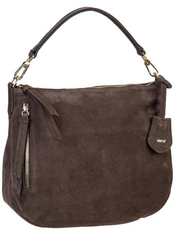Abro Handtasche Juna Small Suede in Dark Brown