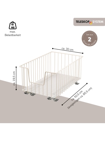 bremermann Schrank-Korbauszug ca. 30 x 23 x 50,5 cm (B/H/T)