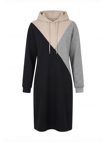 KIANNA Women Dress in Black Beige Grey Melange