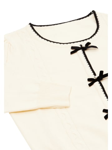 NAEMI Damen Cardigan in Wollweiss