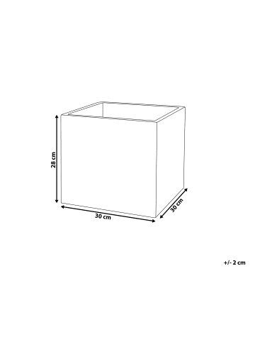 Beliani Outdoor Blumentopf PAROS in Grau - (W) 30 x (H) 28 x (L) 30 cm