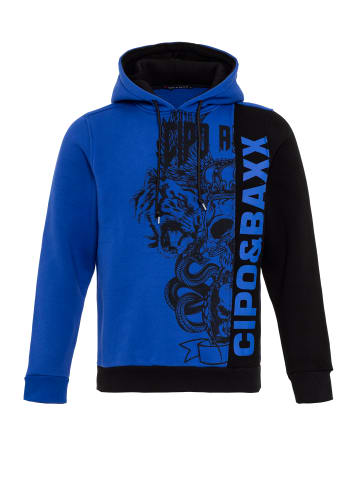 Cipo & Baxx Kapuzensweatshirt in SAXEBLUE