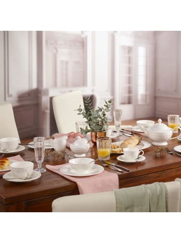 Villeroy & Boch Cappuccinotasse mit Untertasse Gray Pearl 310 ml weiß in weiß