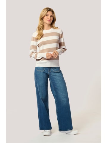 Kaffe Strickpullover KAlizza Regular fit in Chalk/Feather Grey Bold Stripe