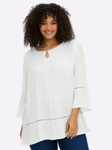 sheego 3/4-Arm-Bluse in ecru