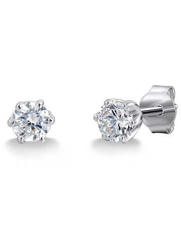 Trilani Ohrstecker Sterling Silber Zirkonia weiß in silber