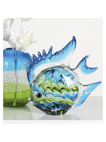 GILDE Figur Fun Fish blau, grün - (H) 27 cm