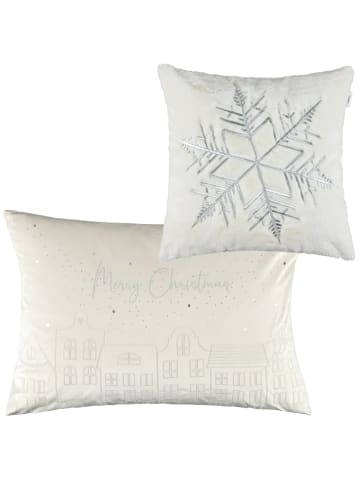 ESPRIT Zierkissenhülle Weihnachten TOWN in Offwhite