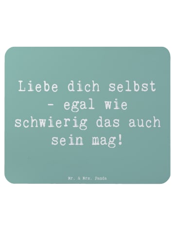 Mr. & Mrs. Panda Mouse Pad Spruch Selbstakzeptanz Liebe mit Spruch in Meeresbrise