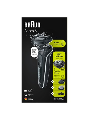 Braun Elektrischer Rasierer für Männer "Series 5 - 51-W4650cs" in Schwarz