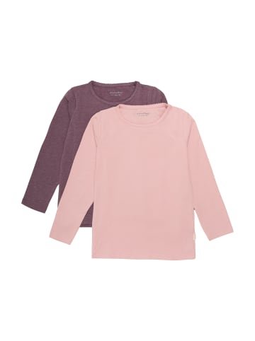 Minymo Longsleeve MINYMO - MIBasic 35 T-shirt LS (2-pack) - 3935 in rosa