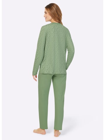 WITT WEIDEN Schlafanzug in eucalyptus-ecru-bedruckt
