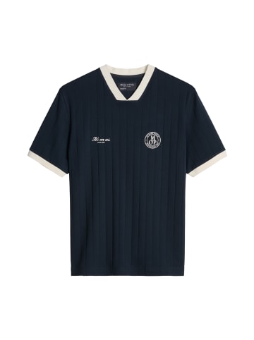 Marc O'Polo MOP Club '67 Football Tricot Shirt, Rib in Dark Navy