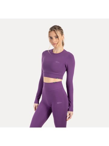 SMILODOX Crop Longsleeve Thalina in Lila