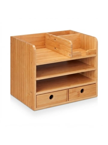 Schreibtisch-Organizer in Natur - (B)33 x (H)26,5 x (T)24 cm