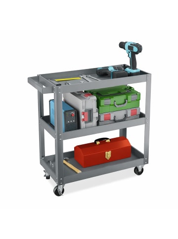 relaxdays Werkstattwagen in Grau - (B)78 x (H)76 x (T)35 cm