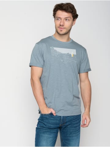 GreenBomb T-Shirt Nature Cliffsail in Grey Blue